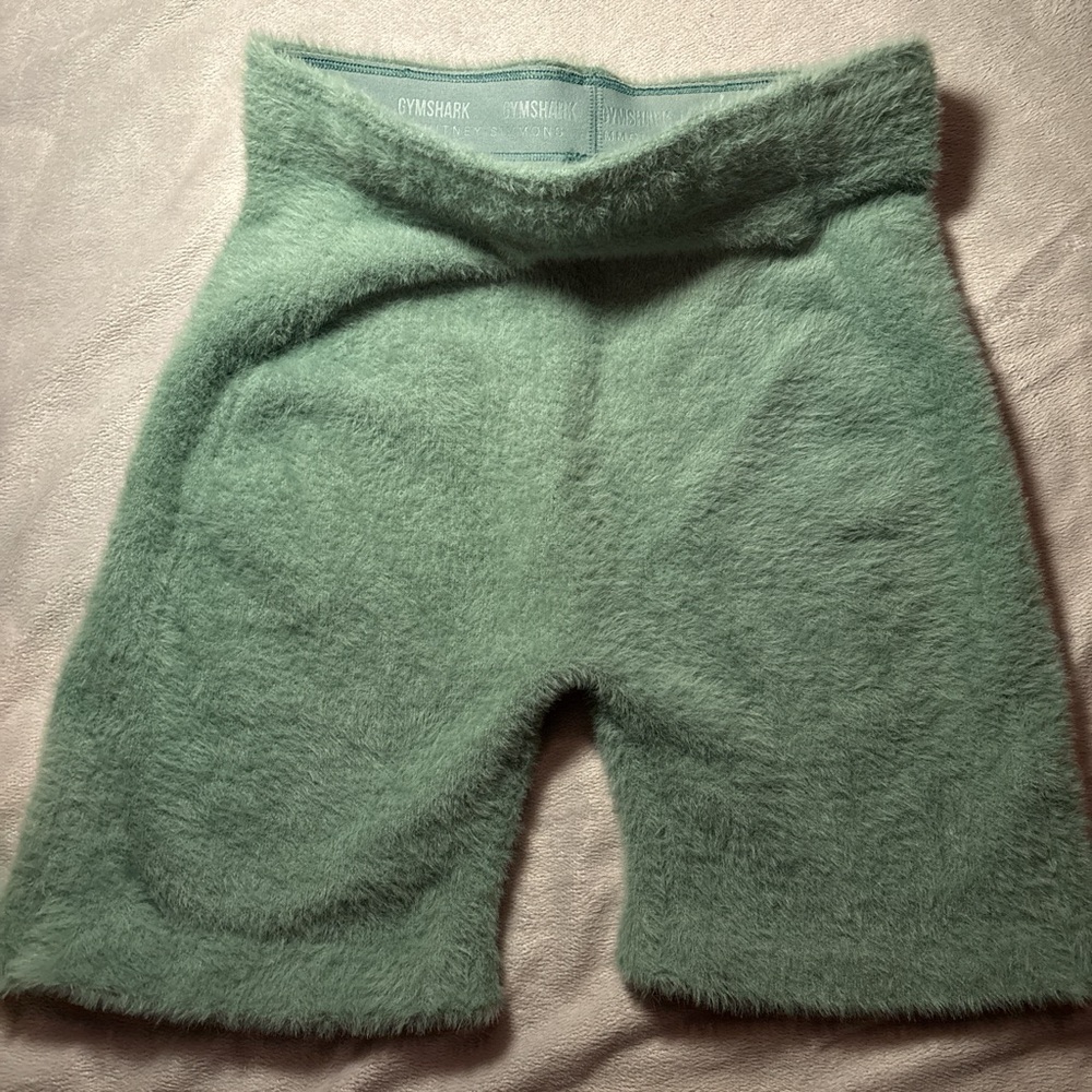 Gymshark Mint Fuzzy Shorts